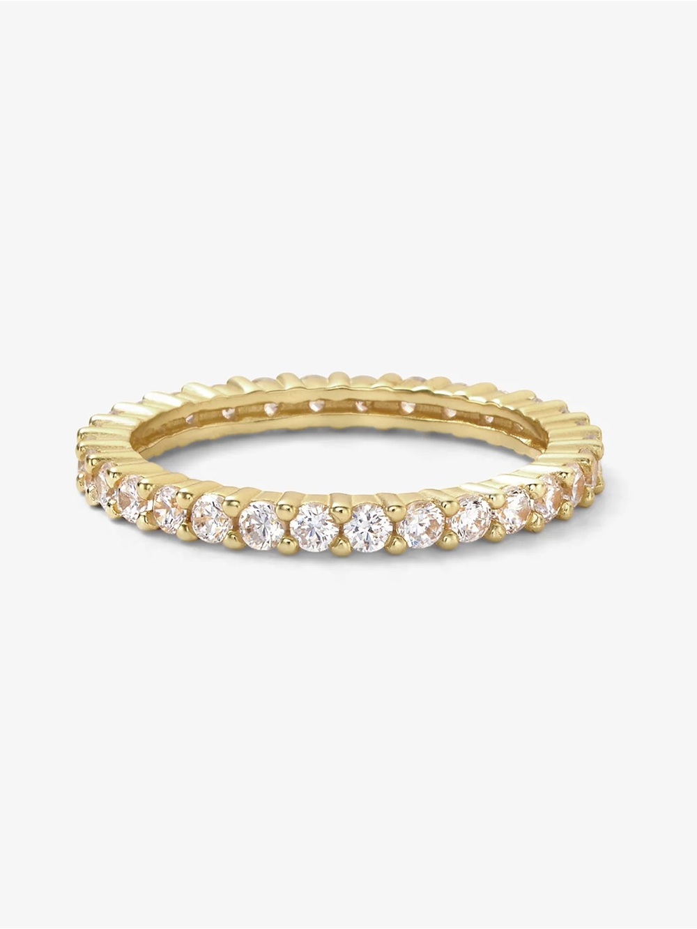 Melinda Maria Gold Simulated Diamond Eternity Ring- 2mm